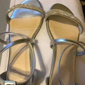 DB Studio Sparkly Flat Adjustable Dress Shoes